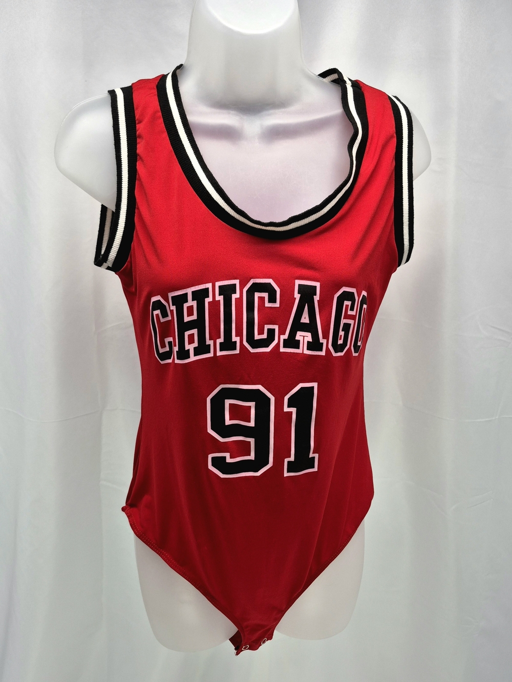 Rue21 Chicago 91 Basketball Jersey Bodysuit Red Size Large. NBA Bodycon Y2K
